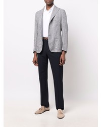 Blazer en pied-de-poule blanc et bleu marine Tagliatore