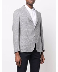 Blazer en pied-de-poule blanc et bleu marine Tagliatore