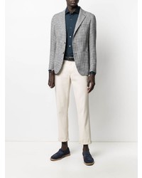 Blazer en pied-de-poule blanc et noir Tagliatore