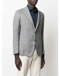 Blazer en pied-de-poule blanc et noir Tagliatore