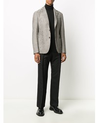 Blazer en pied-de-poule blanc et noir Giorgio Armani