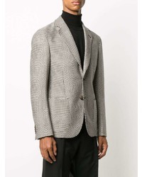 Blazer en pied-de-poule blanc et noir Giorgio Armani