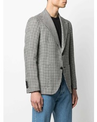 Blazer en pied-de-poule blanc et noir Tagliatore