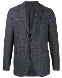 Blazer en pied-de-poule bleu marine Dell'oglio