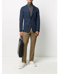 Blazer en pied-de-poule bleu marine Canali