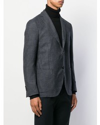 Blazer en pied-de-poule bleu marine Dell'oglio