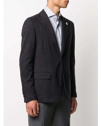 Blazer en pied-de-poule bleu marine Lardini