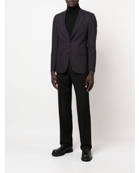 Blazer en pied-de-poule bleu marine Sandro