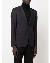 Blazer en pied-de-poule bleu marine Sandro