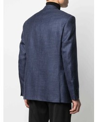 Blazer en pied-de-poule bleu marine Canali