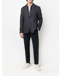 Blazer en pied-de-poule bleu marine Corneliani