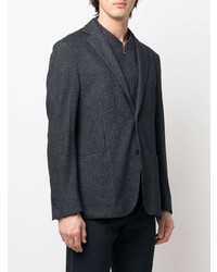 Blazer en pied-de-poule bleu marine Corneliani