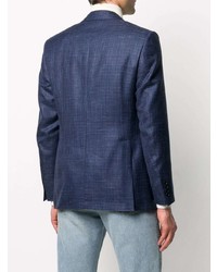 Blazer en pied-de-poule bleu marine Canali