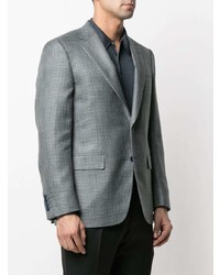 Blazer en pied-de-poule bleu Canali