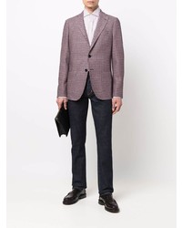 Blazer en pied-de-poule bordeaux Etro