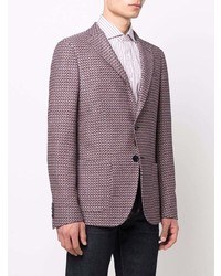 Blazer en pied-de-poule bordeaux Etro