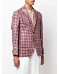 Blazer en pied-de-poule bordeaux Tagliatore