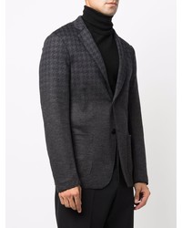 Blazer en pied-de-poule gris foncé Emporio Armani