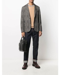 Blazer en pied-de-poule gris foncé Eleventy