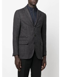 Blazer en pied-de-poule gris foncé Corneliani