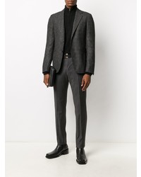 Blazer en pied-de-poule gris foncé Z Zegna