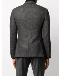 Blazer en pied-de-poule gris foncé Z Zegna