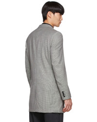 Blazer en pied-de-poule gris Comme des Garcons Homme Deux