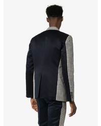 Blazer en pied-de-poule gris Alexander McQueen