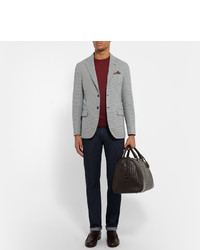 Blazer en pied-de-poule gris