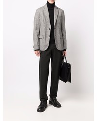 Blazer en pied-de-poule gris Emporio Armani