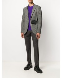 Blazer en pied-de-poule gris Drumohr