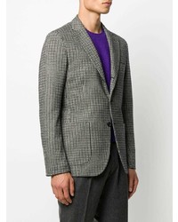 Blazer en pied-de-poule gris Drumohr