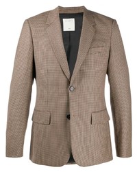 Blazer en pied-de-poule marron clair Sandro Paris