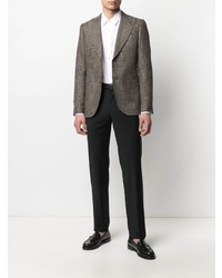 Blazer en pied-de-poule marron Maurizio Miri