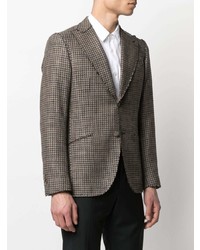 Blazer en pied-de-poule marron Maurizio Miri