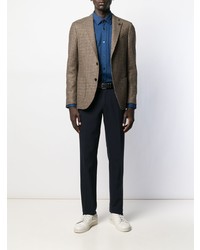 Blazer en pied-de-poule marron Lardini