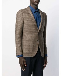 Blazer en pied-de-poule marron Lardini