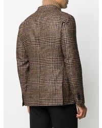 Blazer en pied-de-poule marron Tagliatore