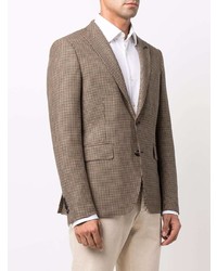 Blazer en pied-de-poule marron Tagliatore