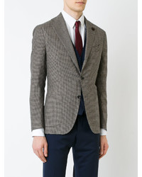 Blazer en pied-de-poule marron Lardini