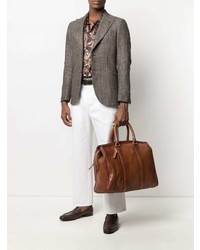 Blazer en pied-de-poule marron Maurizio Miri