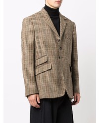 Blazer en pied-de-poule marron Maison Margiela