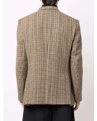 Blazer en pied-de-poule marron Maison Margiela