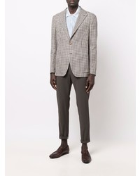 Blazer en pied-de-poule marron Tagliatore