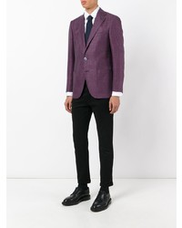 Blazer en pied-de-poule pourpre foncé Fashion Clinic Timeless