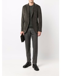 Blazer en pied-de-poule vert foncé Boglioli