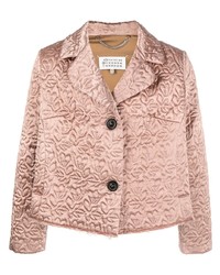 Blazer en satin matelassé rose