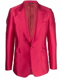 Blazer en satin rouge Dolce & Gabbana