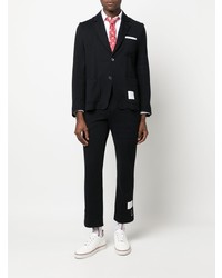 Blazer en seersucker bleu marine Thom Browne