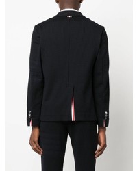 Blazer en seersucker bleu marine Thom Browne